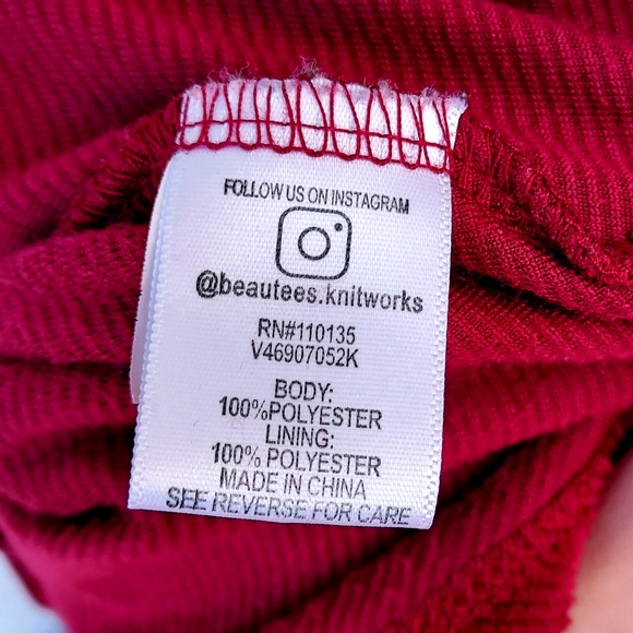 Beautees Burgundy Kids Casual Dress - Picture 6 of 6